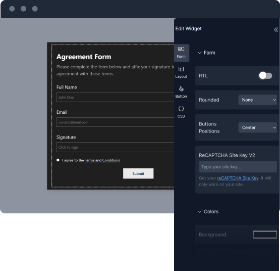 CustomizeYour Forms Widget Fouita