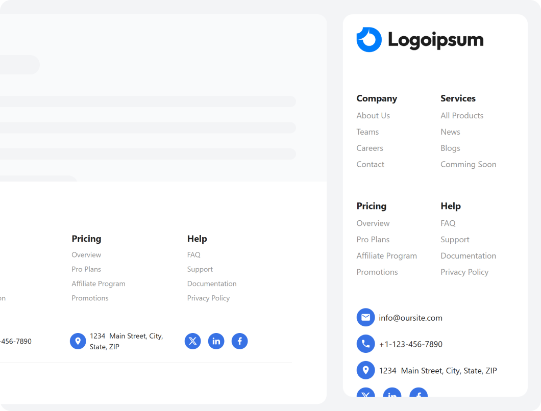 Stylish & functional footers