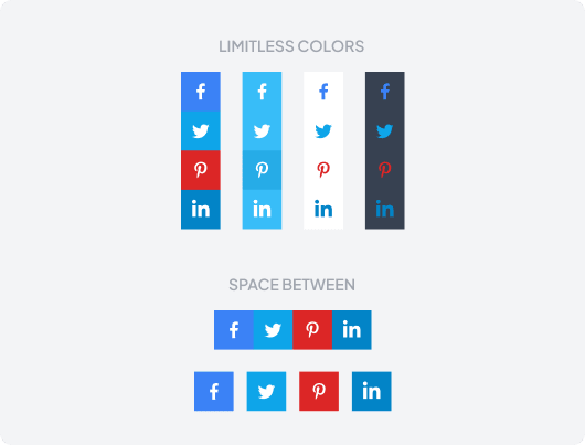 Space color and hover-effects social share fouita