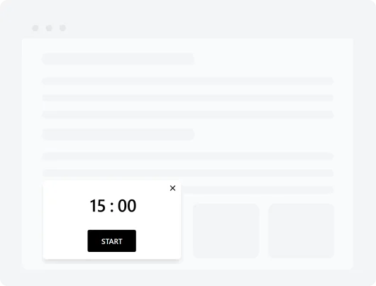 position pomodoro countdown