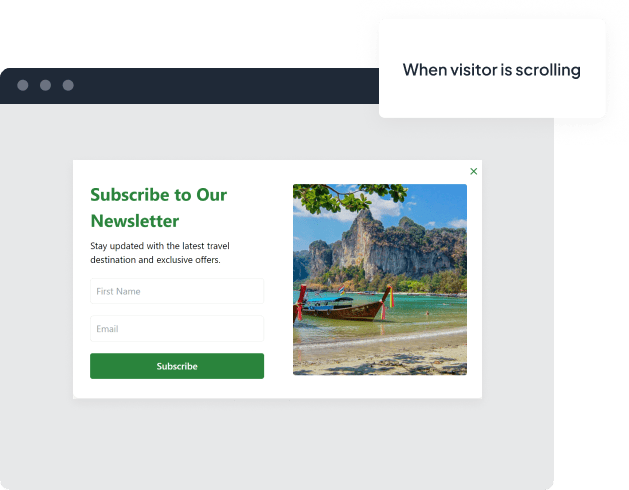 timely subscription popup