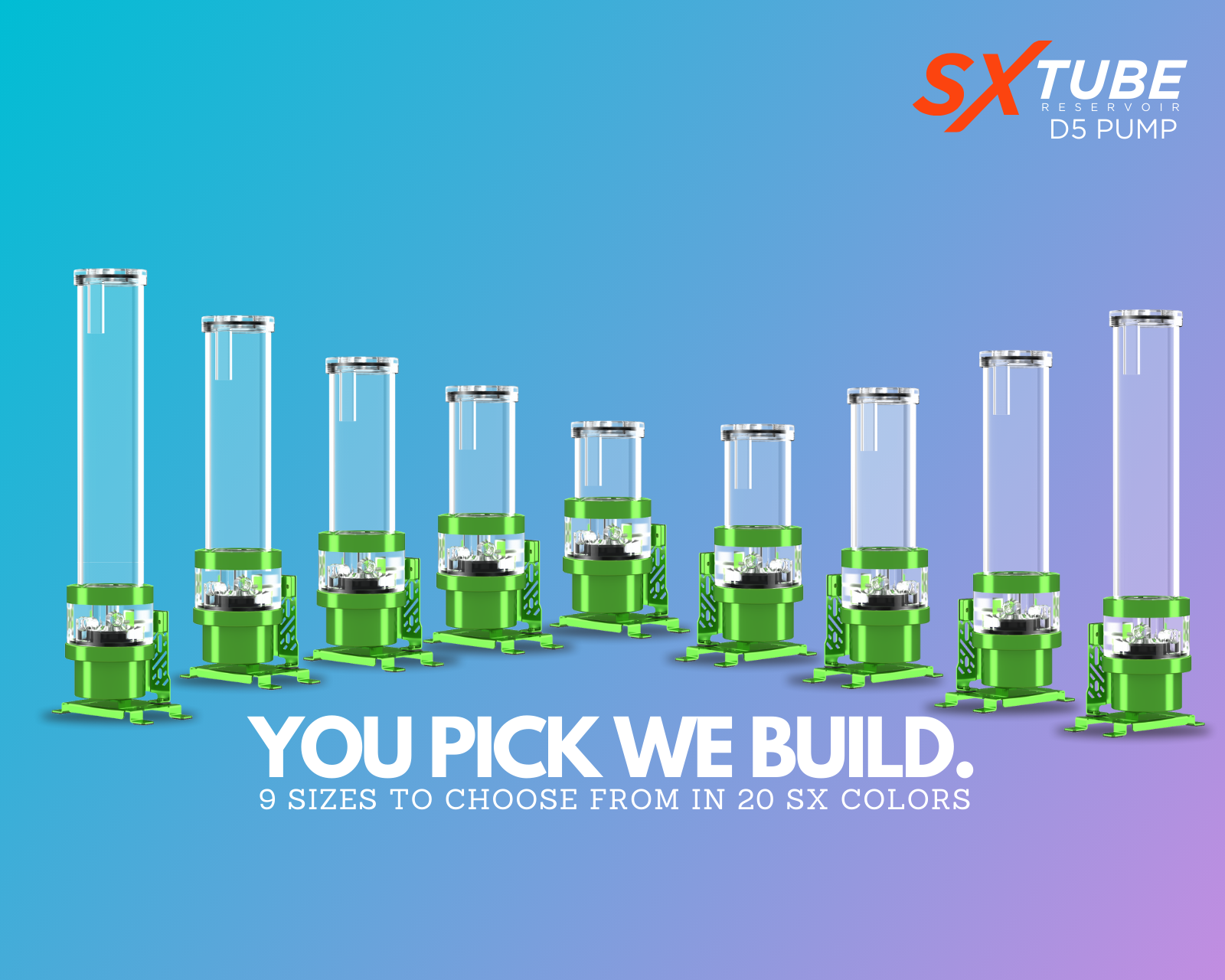 PrimoChill SXT D5 Pump Reservoir Combo Builder – Clear PMMA – 9