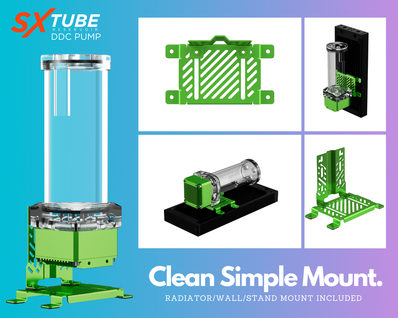 PrimoChill SXT DDC Pump Reservoir Combo Builder – Clear PMMA – 9